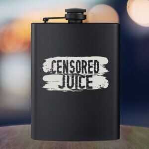 Personalized Engraved Censored Juice Black Flask